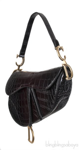 Gradient Crocodile Saddle Bag