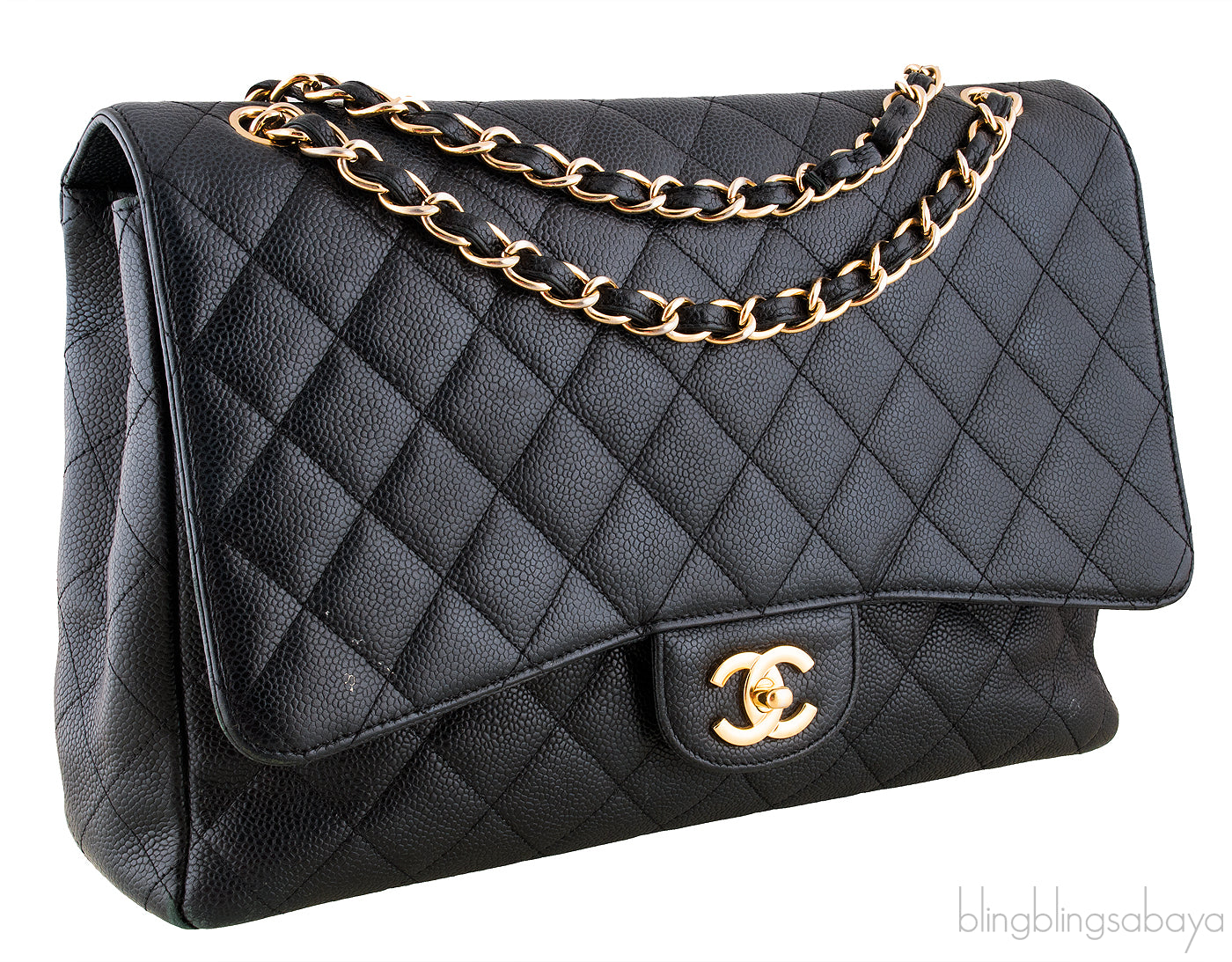 Black Caviar Maxi Flap Bag