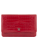 Wallet On Chain Croc Flap Bag