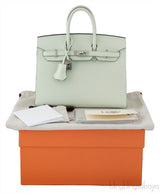 Birkin 25 Sellier Epsom Vert Fizz PHW