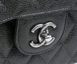 Chanel Charcoal Grey Caviar Jumbo Flap Bag