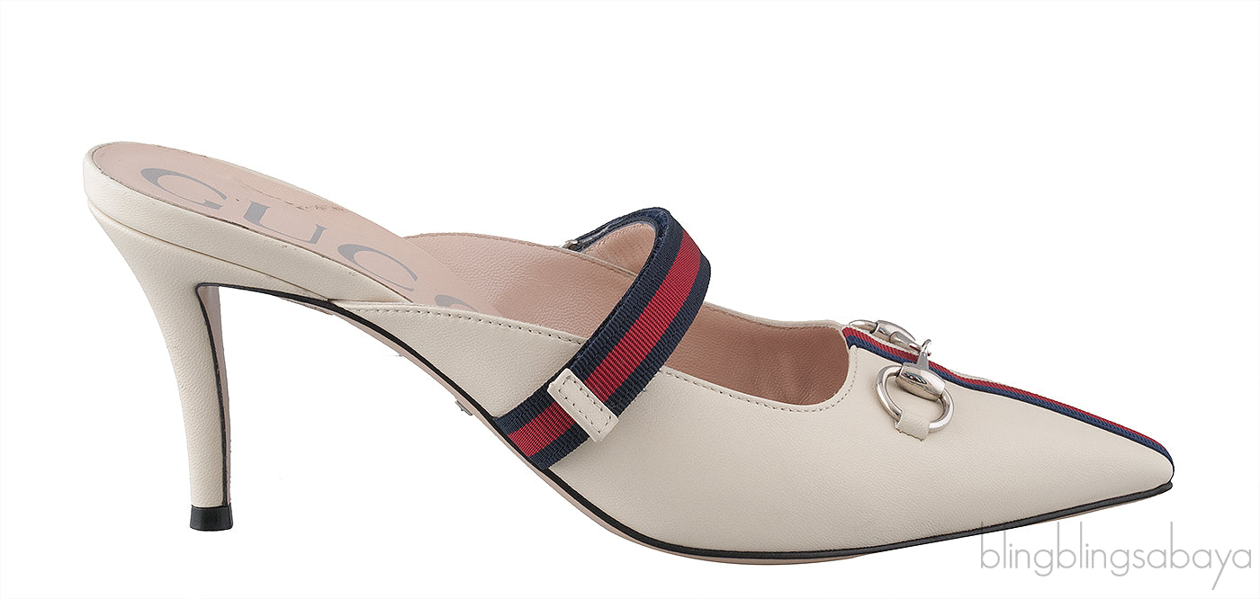 Emma Off-White Leather Mules