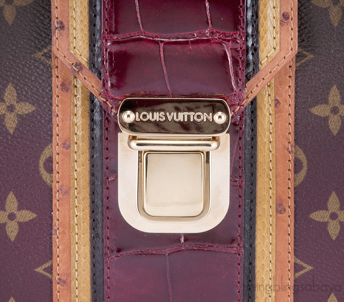 Monogram Grit Exotique Satchel