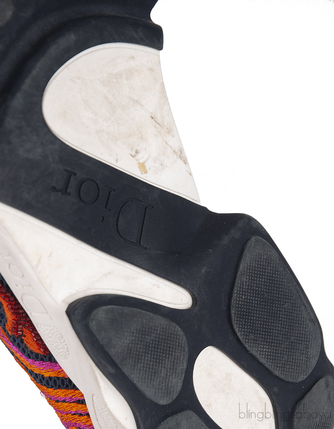 Dark Blue DIOR Bead Embellished Fusion Sneakers