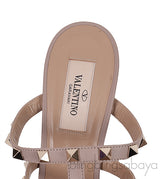 Nude Matte Rockstud Pointed Toe Mule