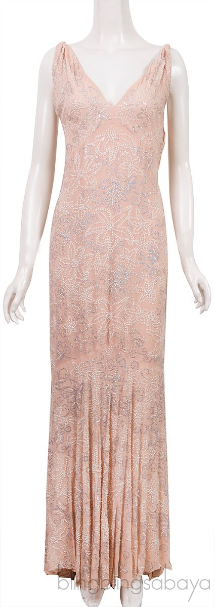 Bead & Sequin Embellshed Gown