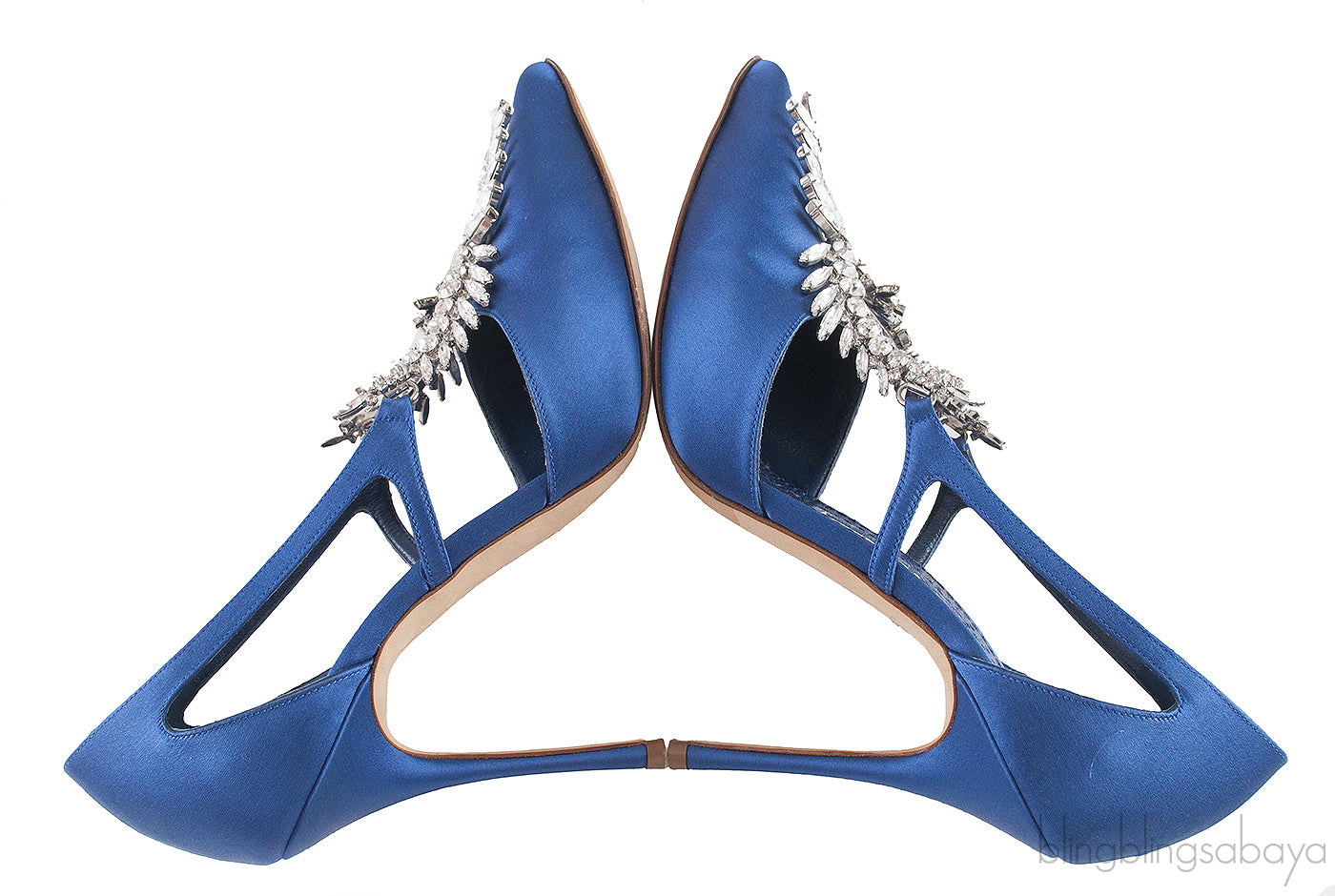 Lala Blue Crystal Heels