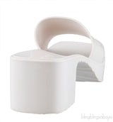 White Rubber Slide Sandals