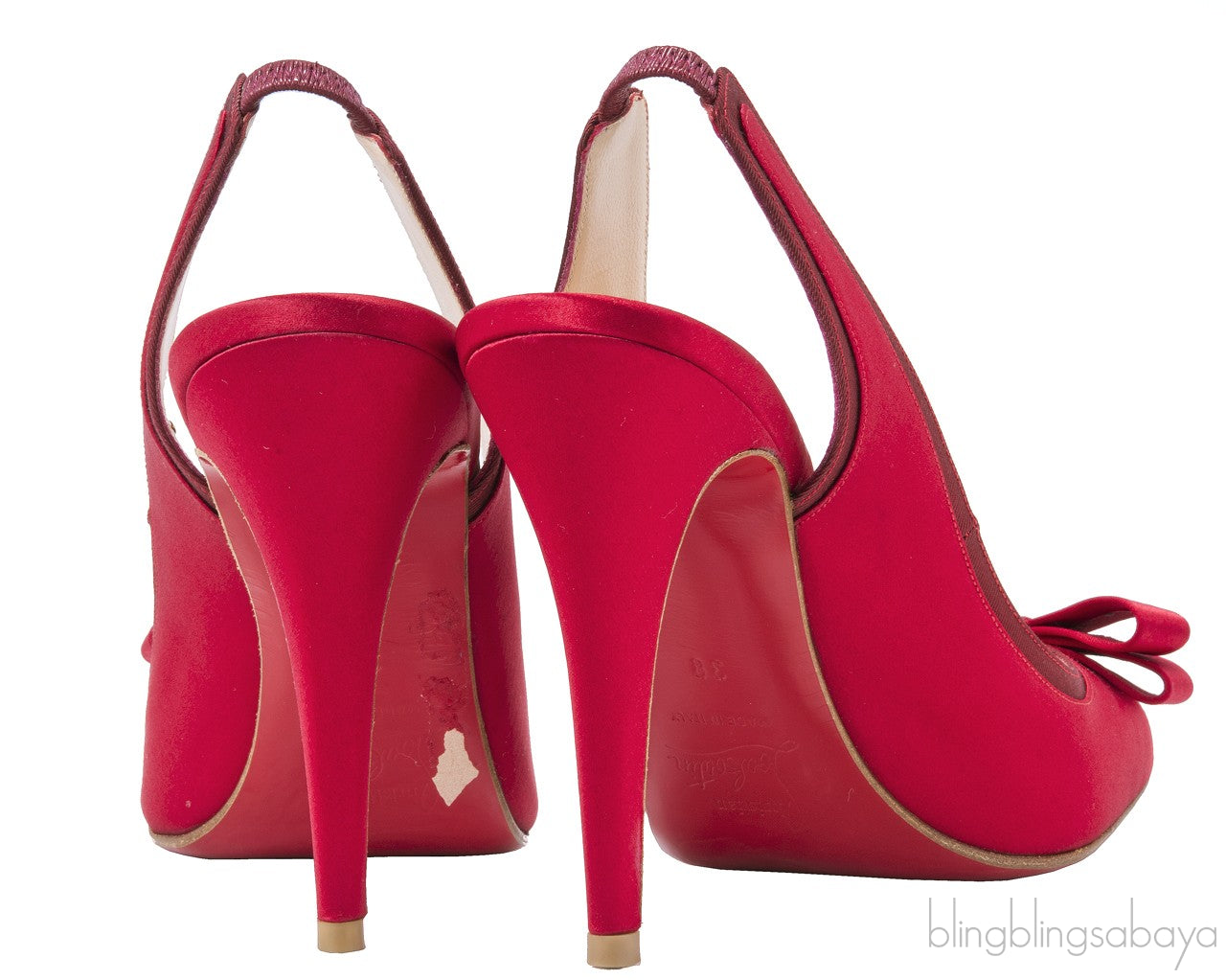 Red Nooka Crepe Satin Pump