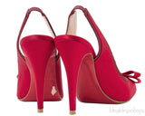 Red Nooka Crepe Satin Pump