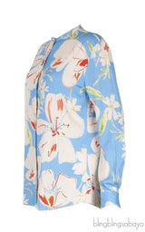 Light Blue Floral Print Shirt