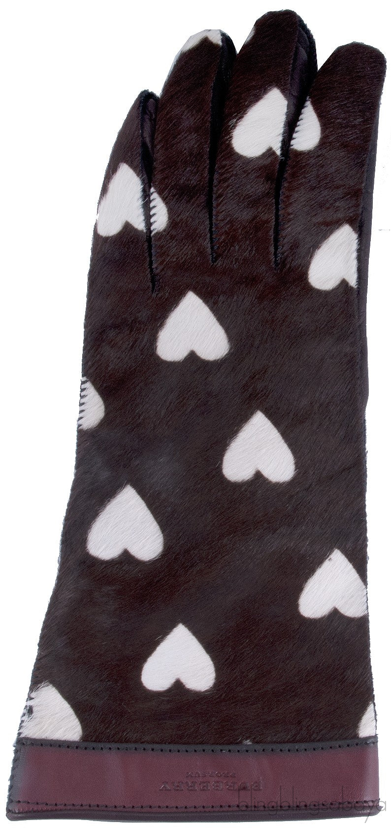 Jenny Heartprinted Calf Hair Gloves
