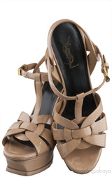 Tribute Nude Patent Sandals