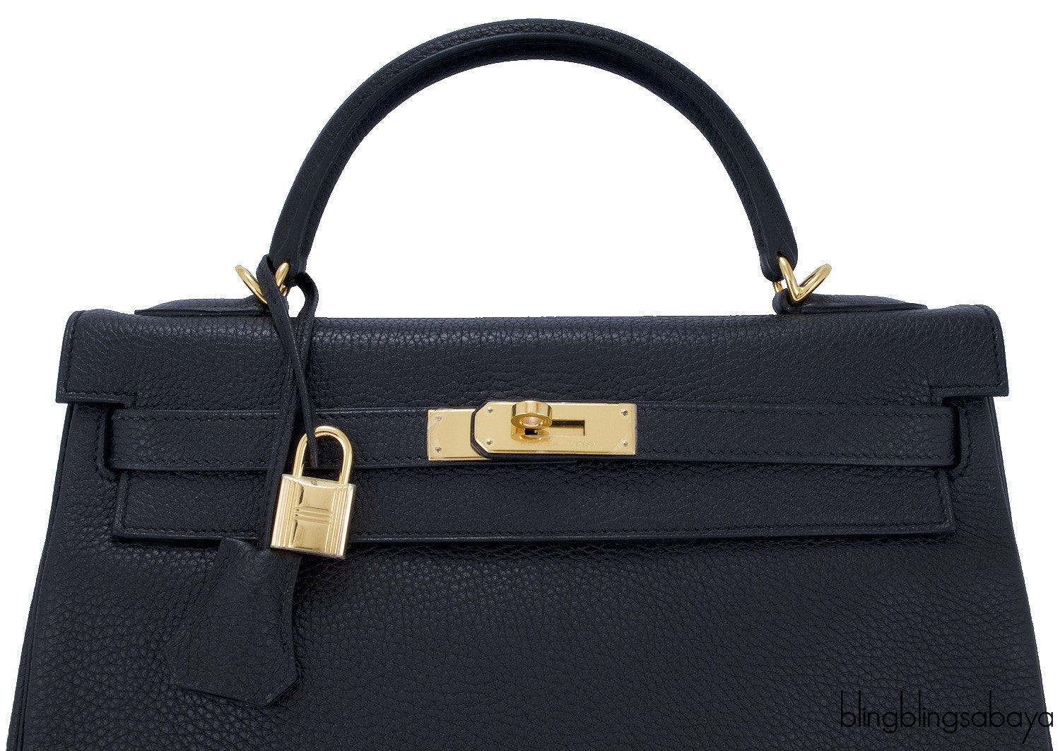 Kelly 32 Black Taurillon Clem. GHW