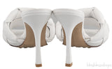Bottega Veneta White Lido Intrecciato Mules 38