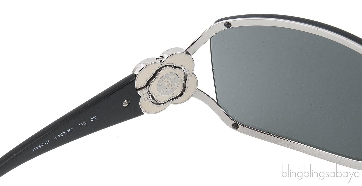 Chanel Camellia CC 4164-B Black Sunglasses