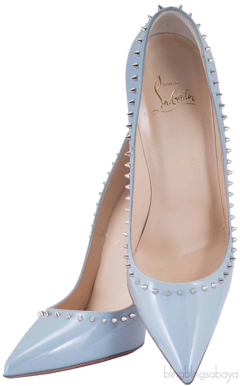 Anjalina Light Blue Spike Pointed Toe
