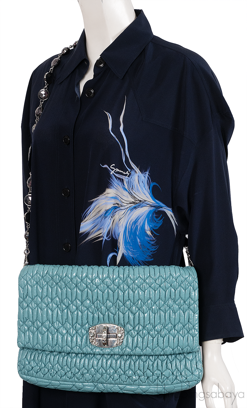 Cloquet Cyan Blue Stage Clutch Bag