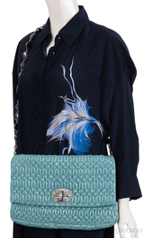 Cloquet Cyan Blue Stage Clutch Bag