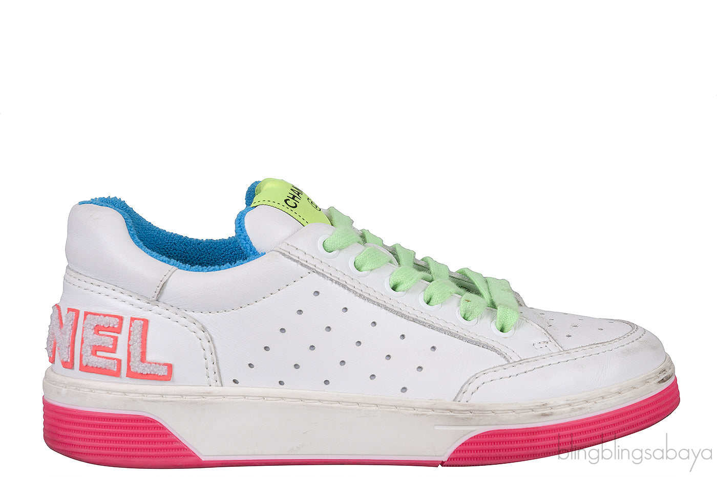 White Neon Multicolor Sneakers