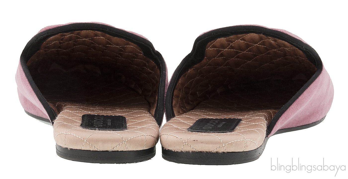 Pink Velvet Serpent Slipper