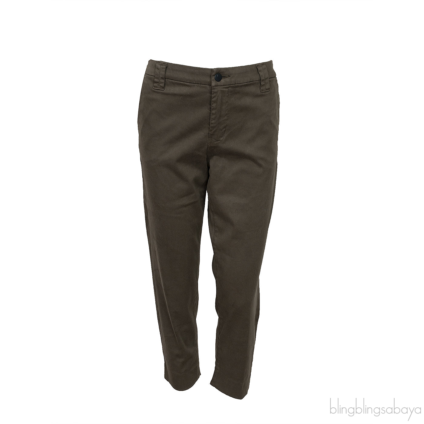Moss Green Paz Slim Taper Pants