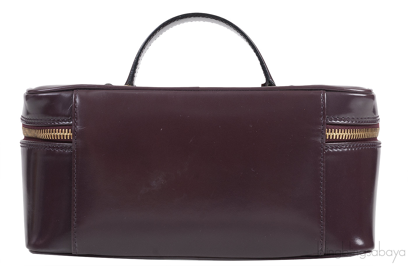 Plum Vanity Leather Bag