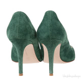 Emerald Suede Pointed Toe Heels
