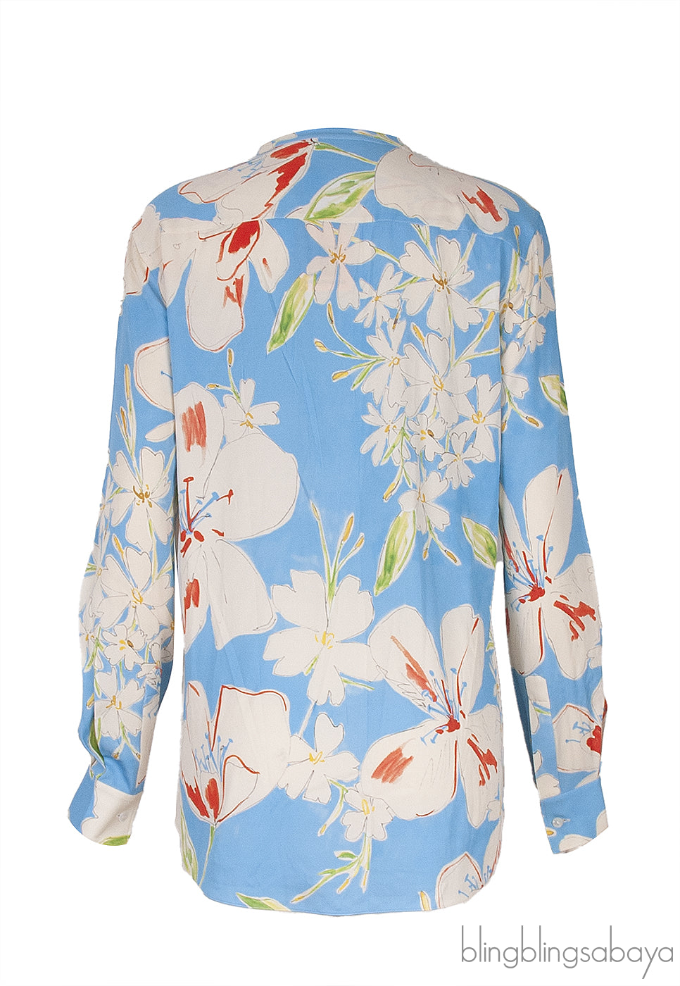 Light Blue Floral Print Shirt