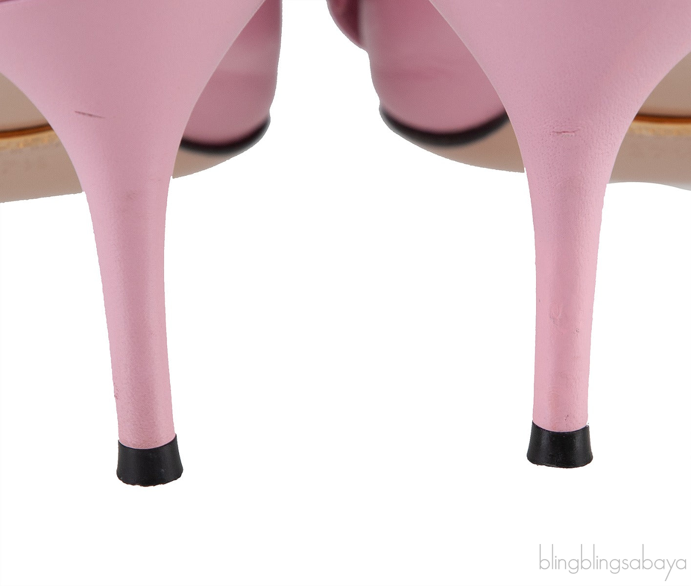Baby Pink Bow Bee Pointed Toe Heels