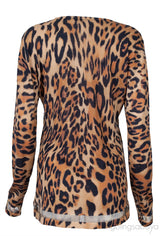 Leopard Print Knit Cardigan