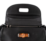 Black Bamboo Top Handle Bag