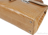 Brown Crocodile Large Handbag