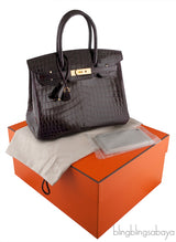 Birkin 30 Prunoir Crocodile Lisse GHW