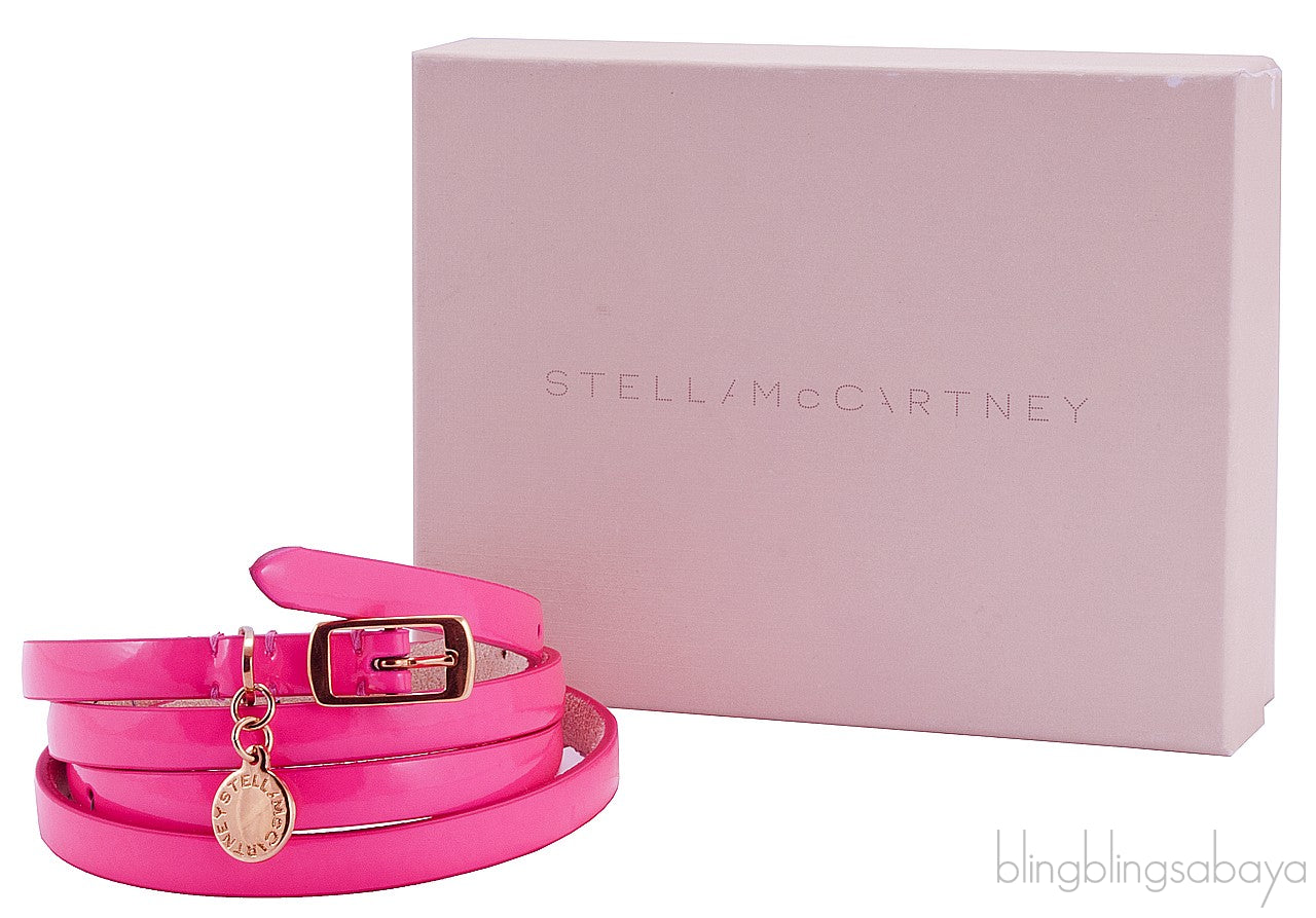 Stella McCartney Fuchsia Patent Faux Leather Belt