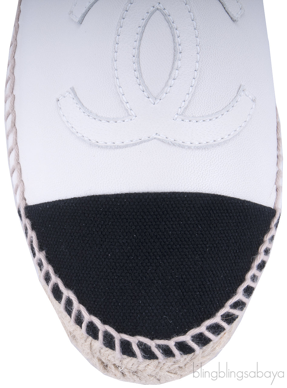 CC White & Black Espadrille