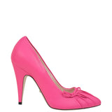 Gucci Bright Fuchsia Nappa Leather Decollete Bow Pumps 37.5
