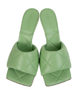 Bottega Veneta Mint Green Nappa Quilted Lido Mule Sandals 38
