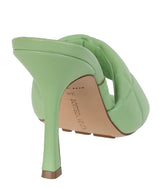 Bottega Veneta Mint Green Nappa Quilted Lido Mule Sandals 38