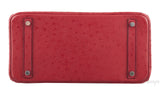 Birkin 30 Rouge VIF Ostrich PHW