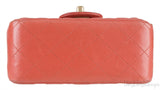 Coral Quilted Mini Flap Bag