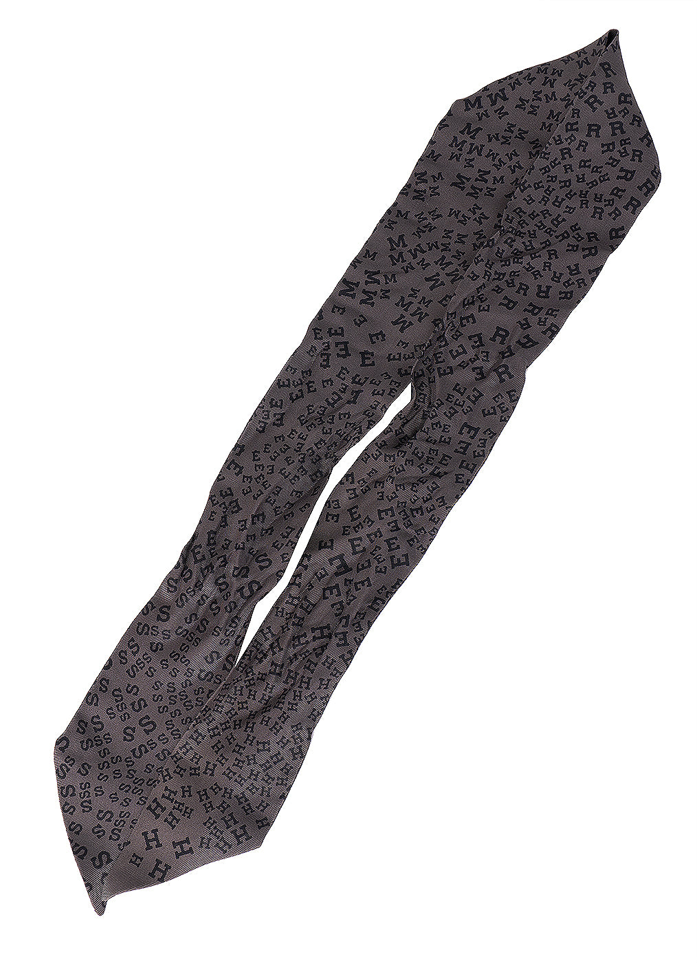 Hermes Letter Print Grey Twilly