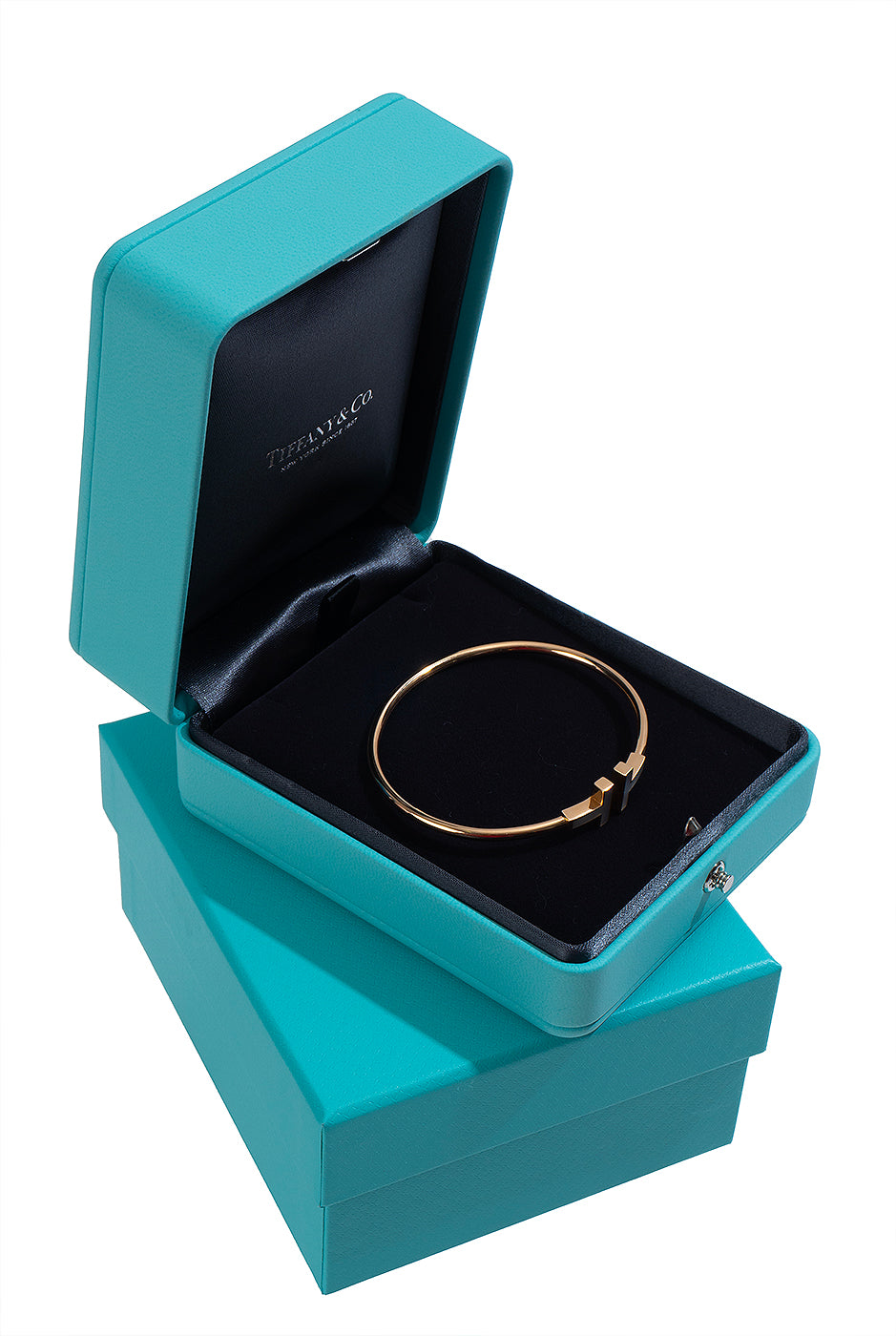 Tiffany & Co T Wire Yellow Gold Mother of Pearl Bracelet