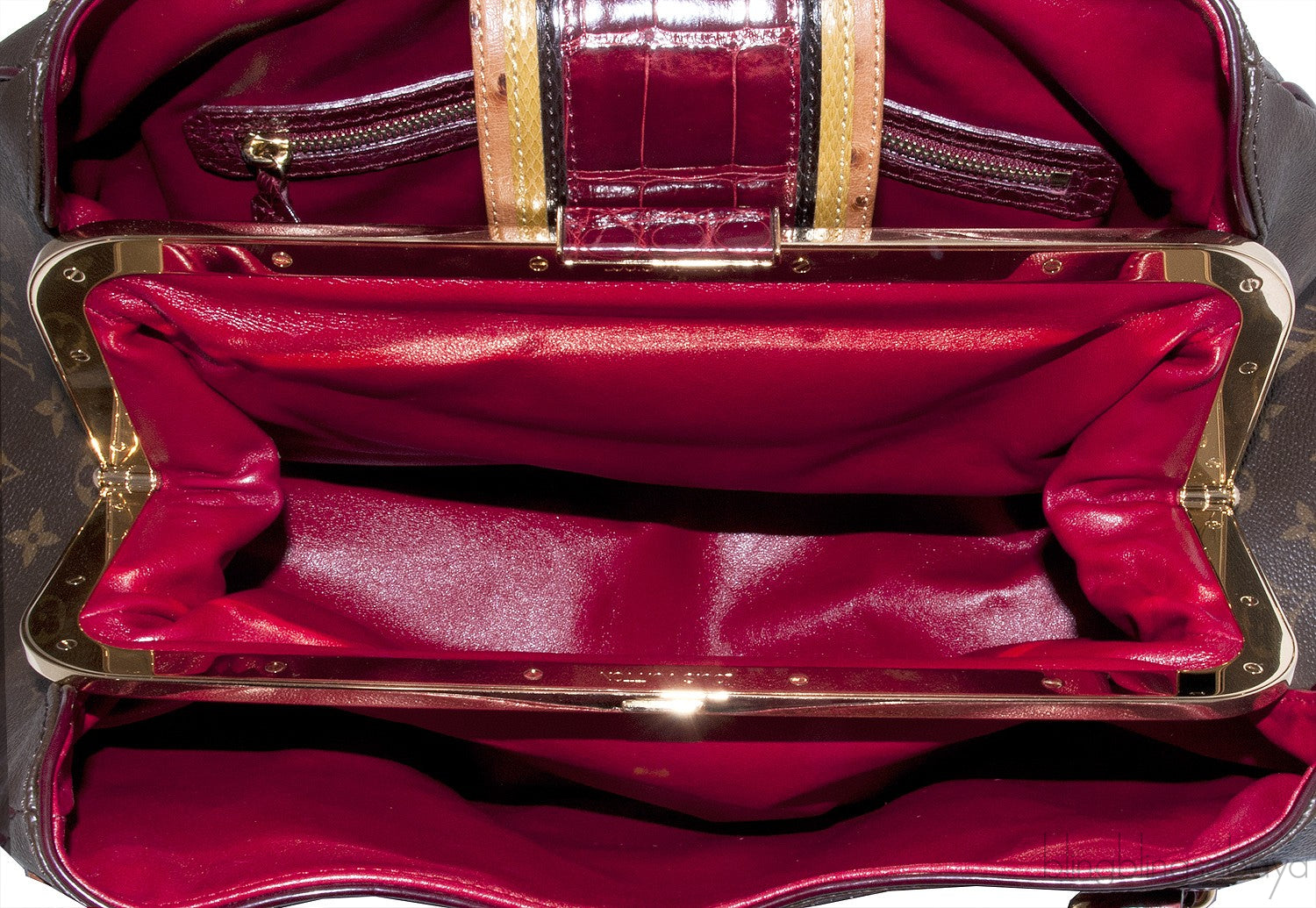 Monogram Grit Exotique Satchel