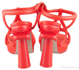 Parthenon Grecian Gladiator Column Heels Orange
