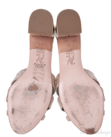 Pink Crystal Croc Embossed Sandals
