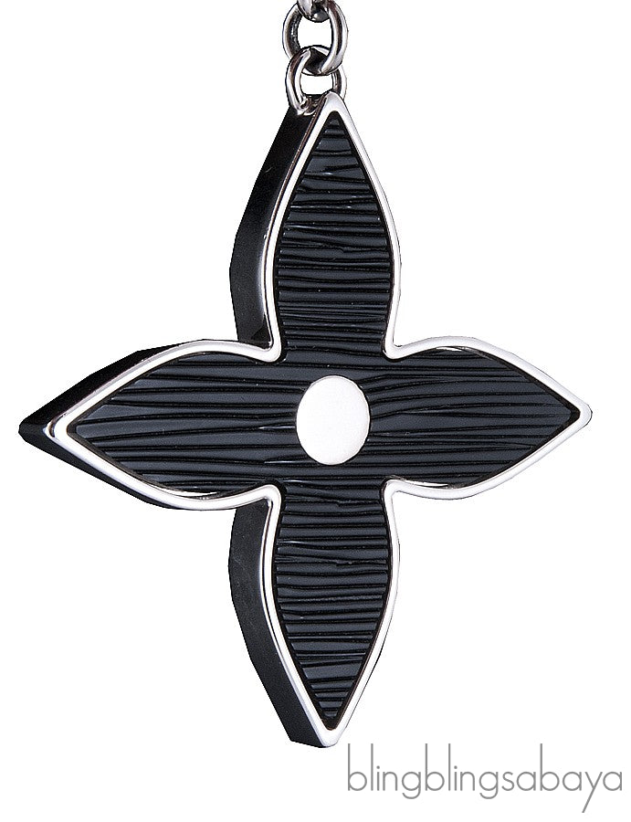 Louis Vuitton Black Fleur D'Epi Bag Charm