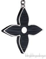 Louis Vuitton Black Fleur D'Epi Bag Charm