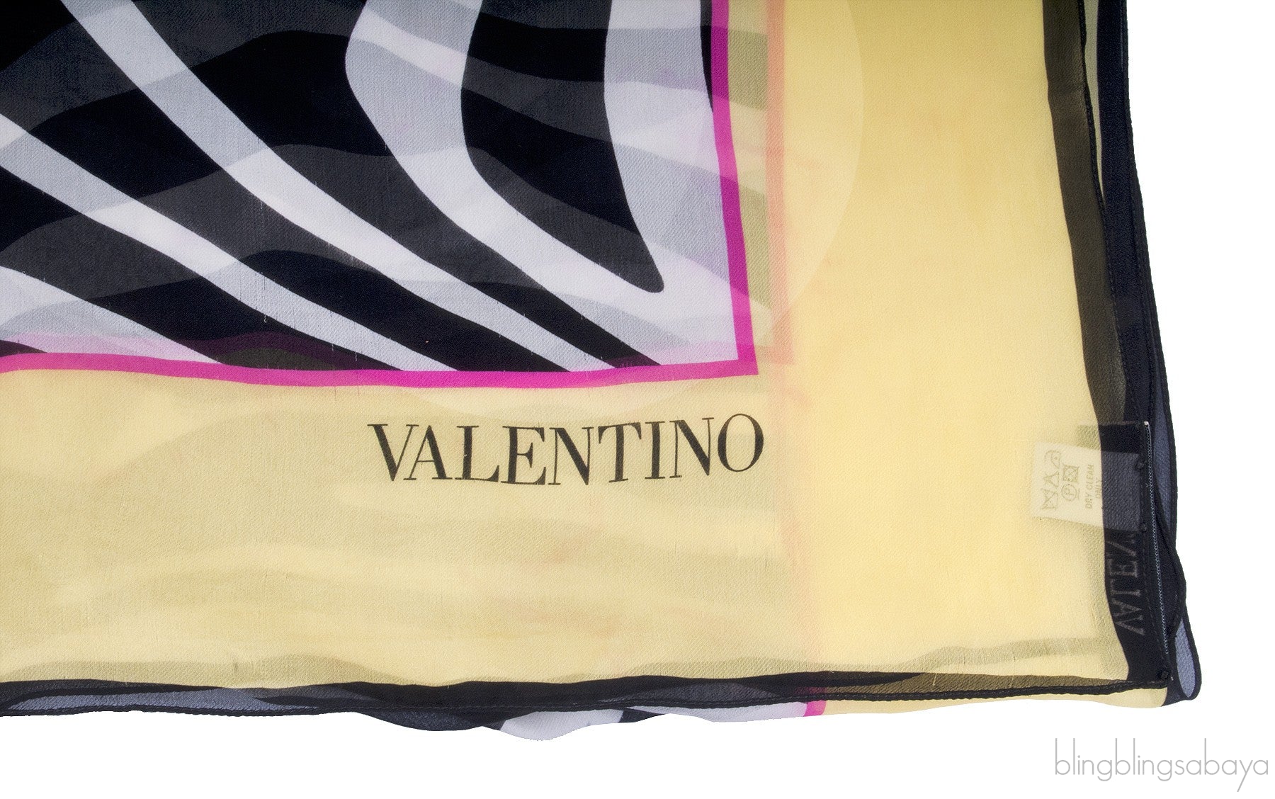 Yellow Zebra Silk Voile Stole