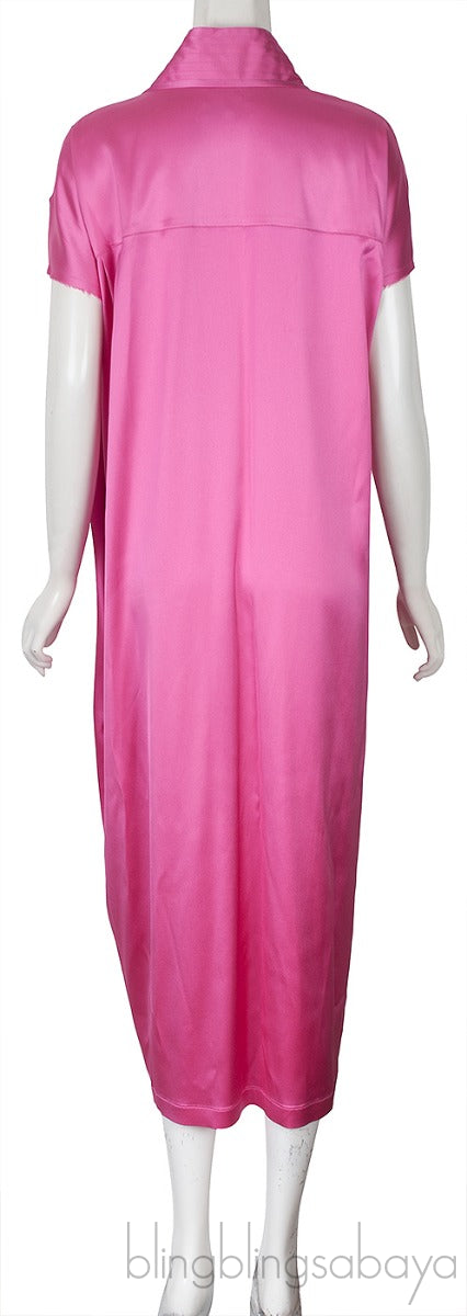 Satin Judo Wrap Dress